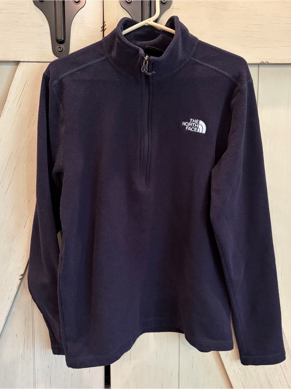 The North Face Men's Navy Quarter-Zip Fleece Pullover Size Large